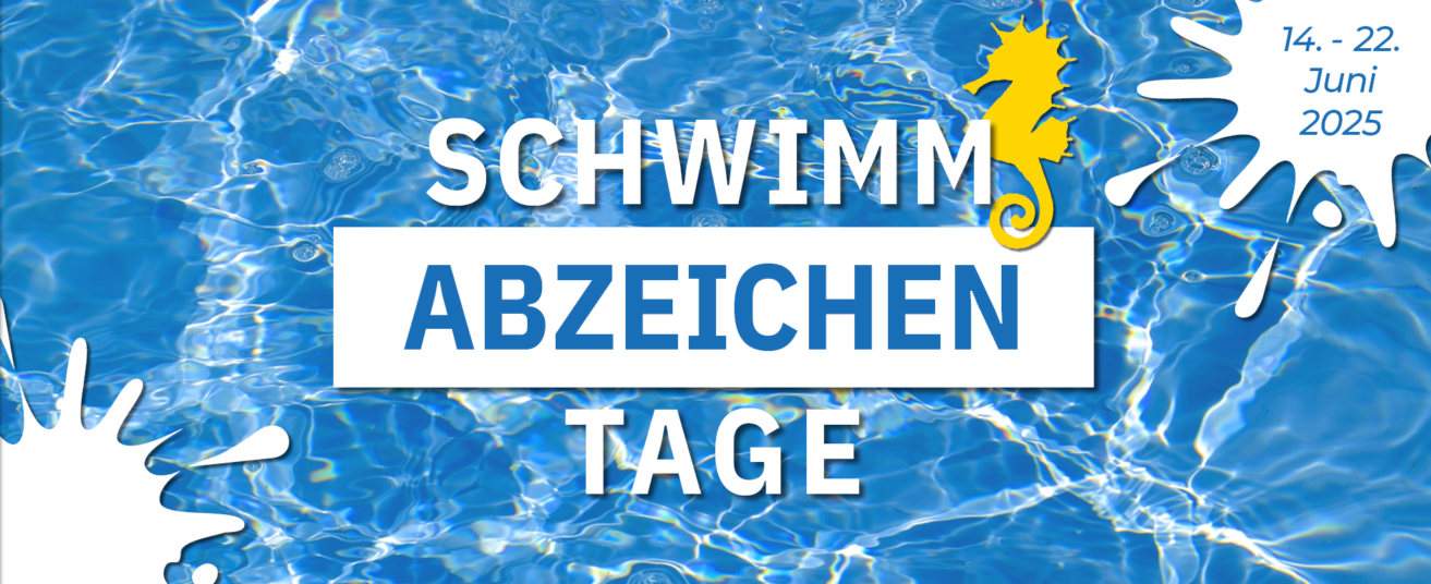 Auf dem Bild ist das Logo der Schwimmabzeichentage 2025 abgebildet.